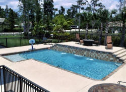 Products include Florida Gem, the Pearl Series, Florida Stucco Bond Kote, and the Designer Collection. Work by Prestige Pool Plastering - www.PrestigePoolPlastering.com